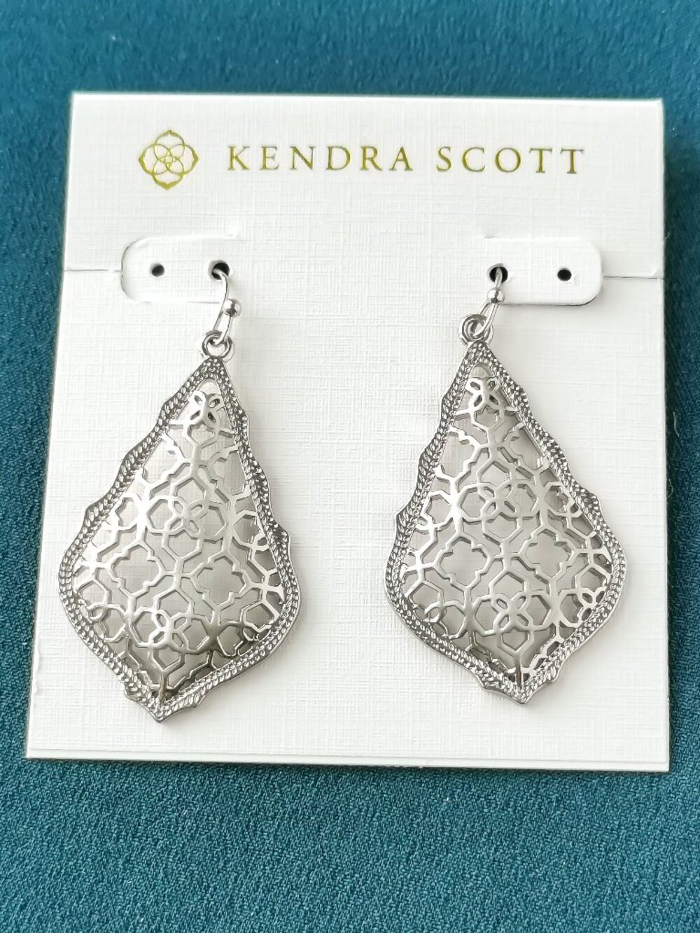 Kendra Scott Addie filigree mix silver earrings NEW
